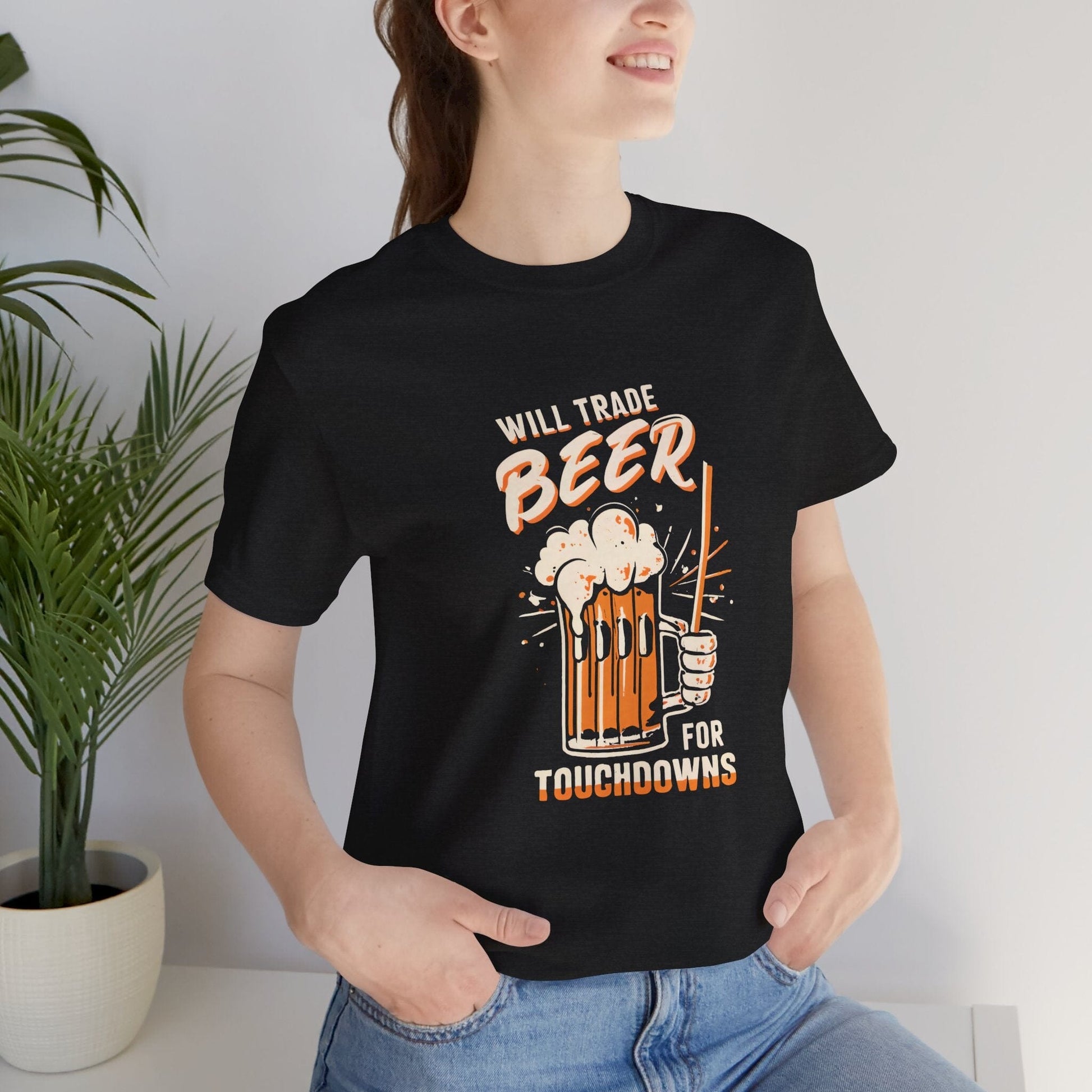 Will Trade Beer For Touchdowns Football T-Shirt - Game Day T-Shirt Yinzergear 