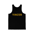 Yinzer tank top Pittsburgh tank top on black tank top | Yinzergear