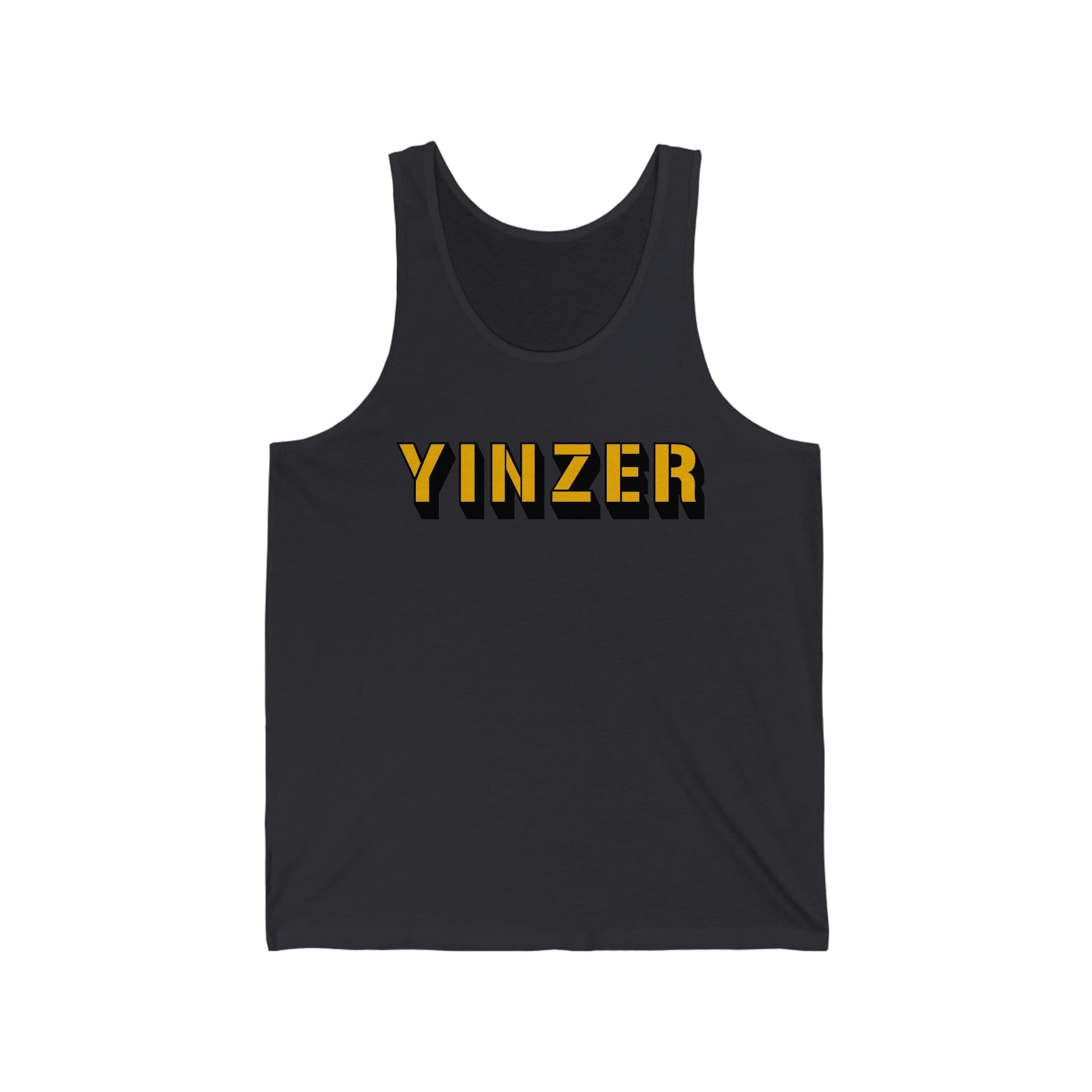 Yinzer Tank Top, Pittsburgh Unisex Tank, Men's Yinzer Tank Top, Women's Yinzer Tank Tank Top Printify XS Dark Grey 