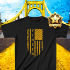 Yinzer Flag Kids T-Shirt Pittsburgh kids shirt product image | Yinzergear