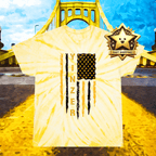 Yinzer Flag Tie-Dye T-Shirt Pittsburgh tee product image alternate view 4 | Yinzergear