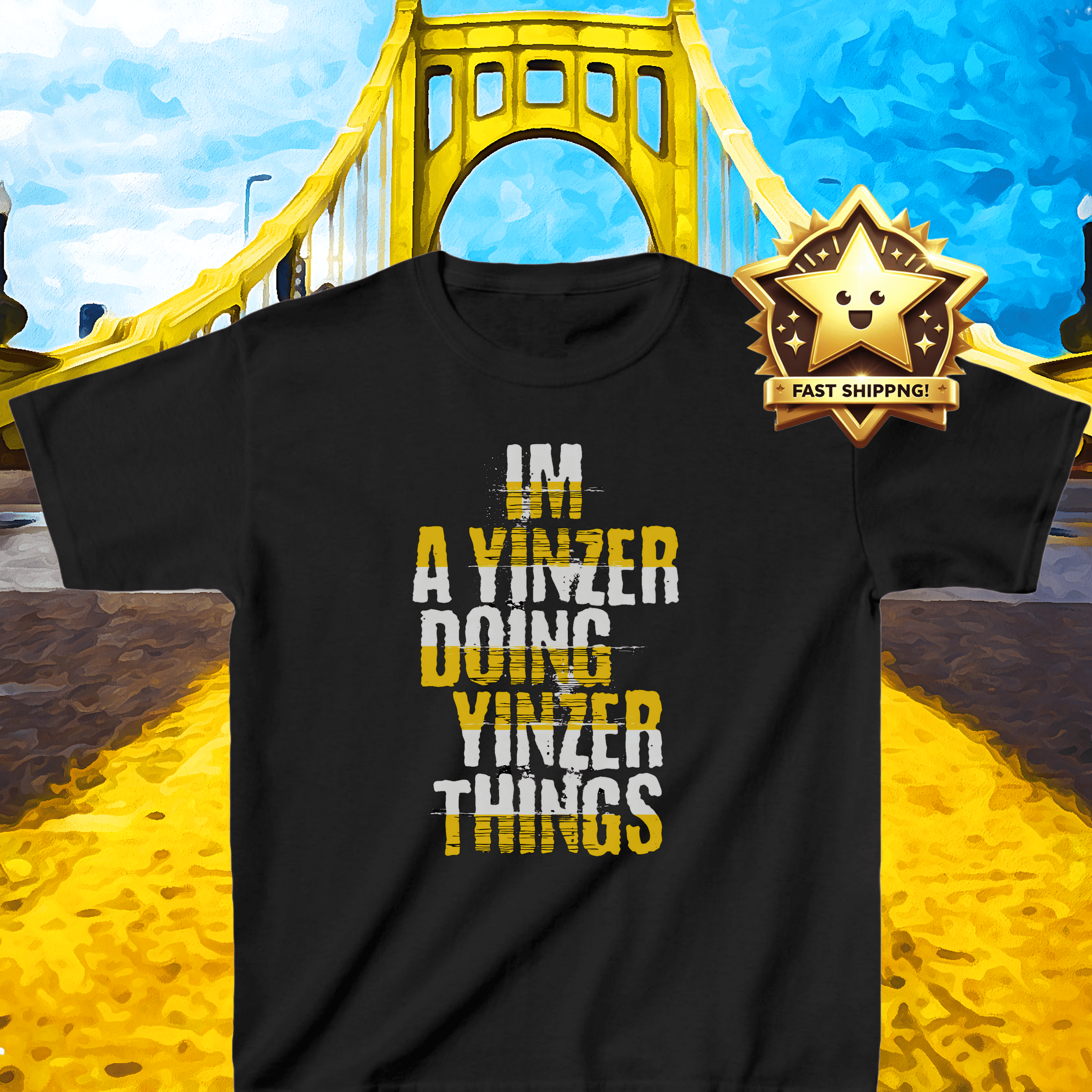 Yinzer Things Kids T-Shirt Pittsburgh kids shirt product image | Yinzergear