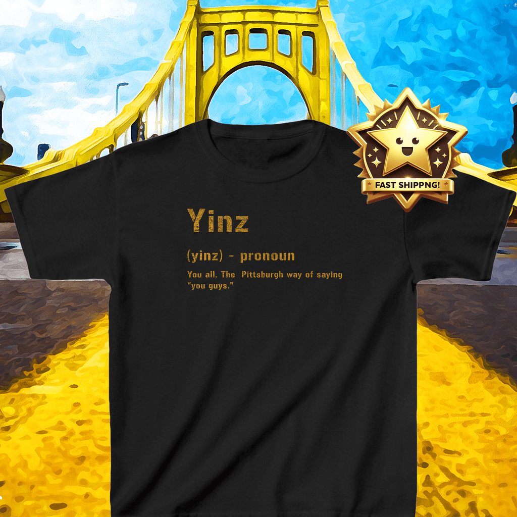 Yinz Pittsburghese Kids T-Shirt product image | Yinzergear