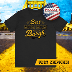 Best Mom Mom in the Burgh Tri-Blend T-Shirt product image mockup view | Yinzergear