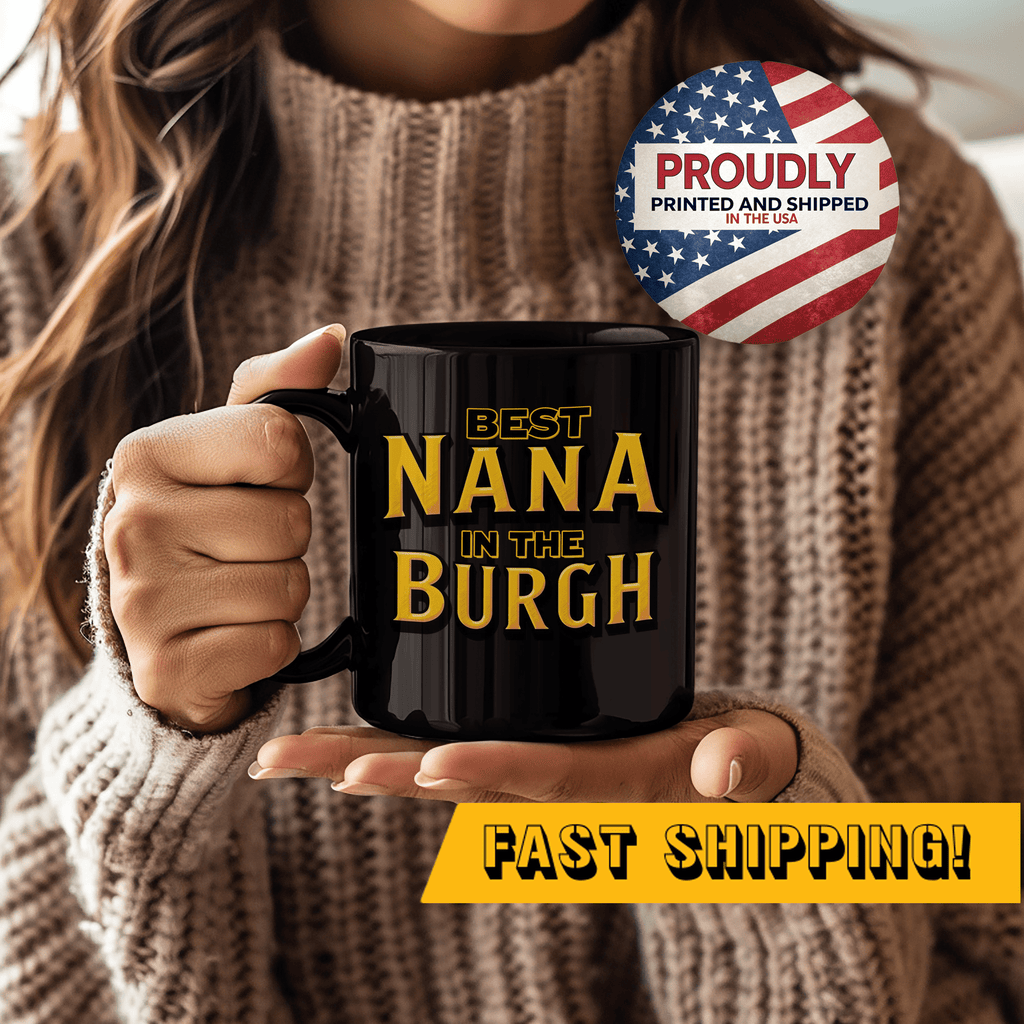 Best Nana in the Burgh coffee mug front view alternate view 3 | Yinzergear