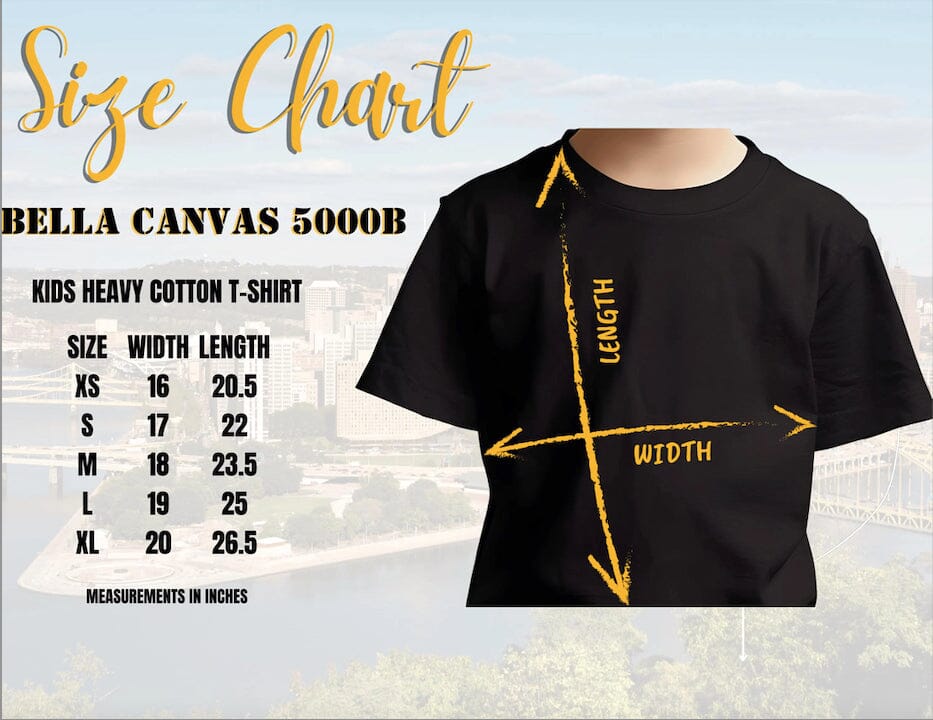 Warsh Pittsburghese kids T-shirt product image mockup view | Yinzergear