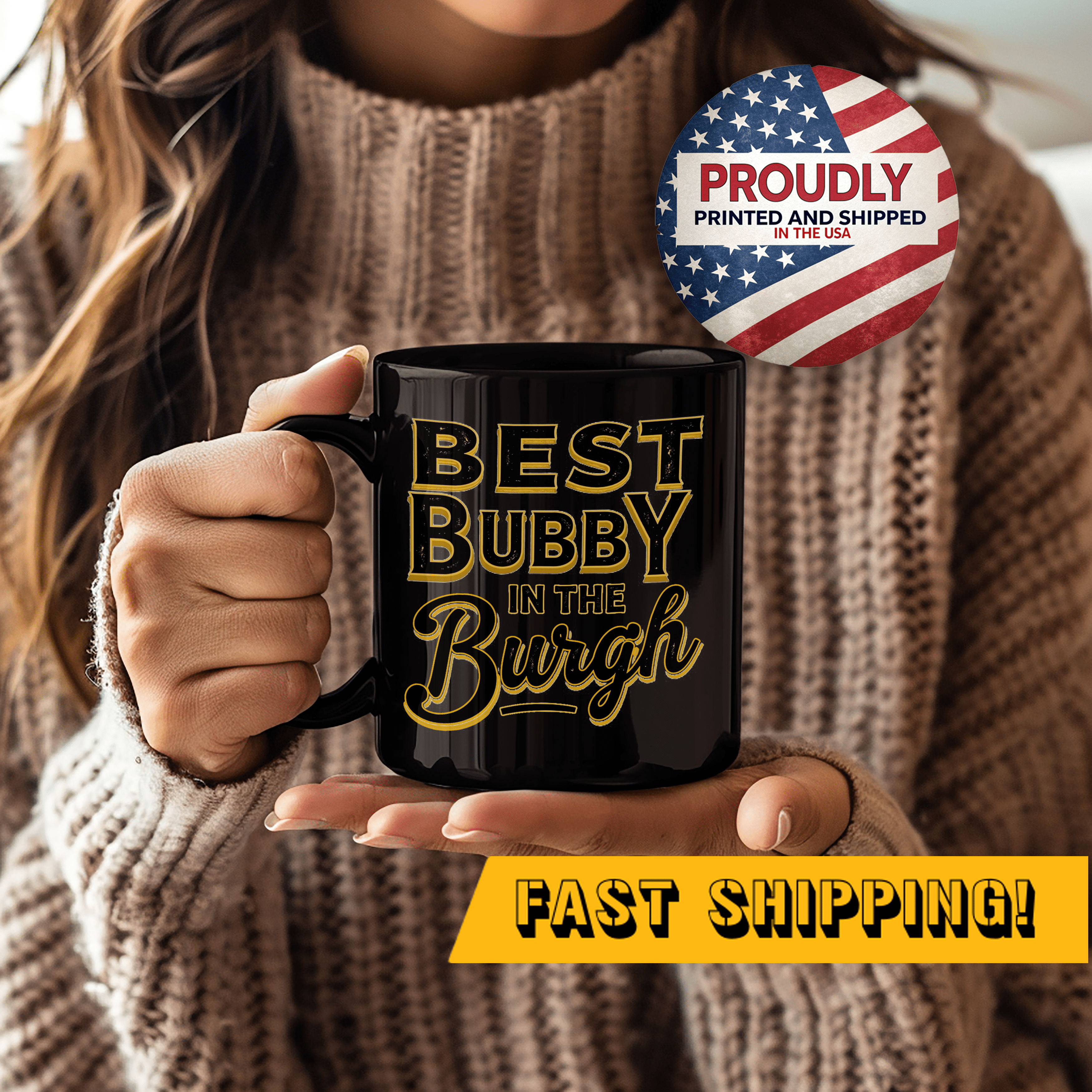 Best Bubby in the Burgh coffee mug front view alternate view 5 | Yinzergear