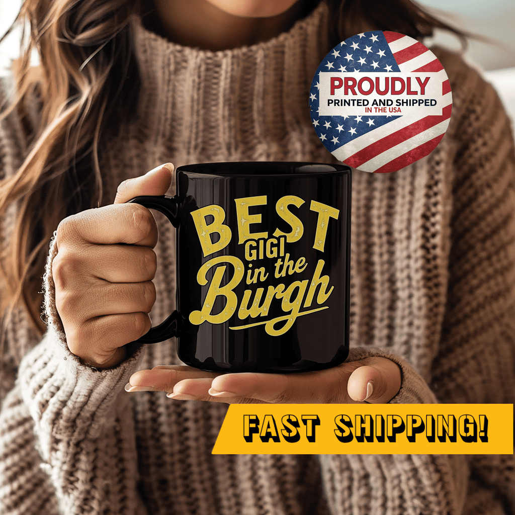 Gigi Pittsburgh coffee mug front view alternate view 3 | Yinzergear