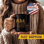 Aht Pittsburghese definition mug front view alternate view 3 | Yinzergear