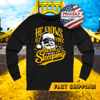 Yinzer Santa Christmas Long Sleeve Shirt Pittsburgh long sleeve shirt product image | Yinzergear