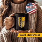 Yinzer Flag Coffee Mug Pittsburgh mug front view alternate view 3 | Yinzergear