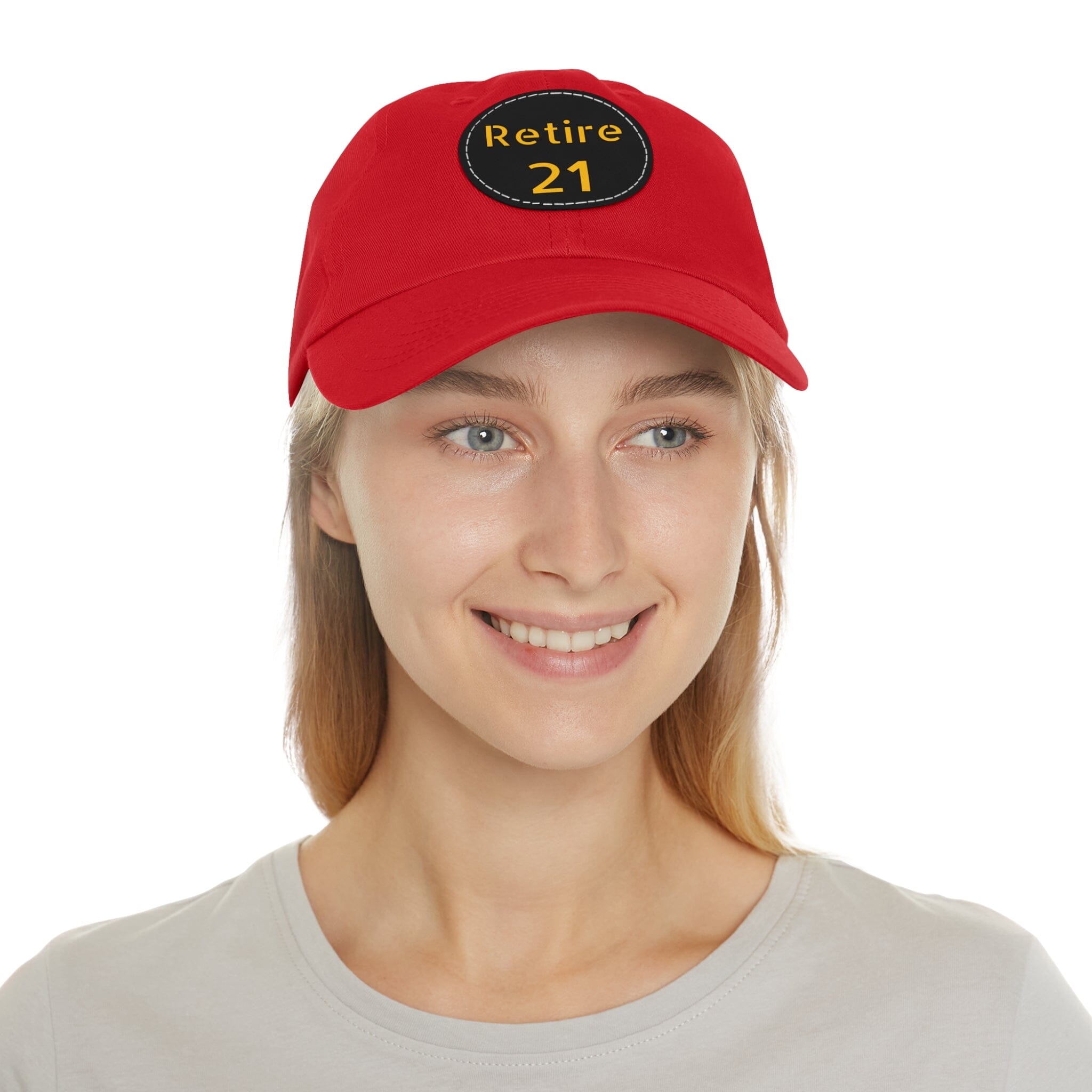 Retire 21 Leather Patch Hat Pittsburgh hat product image alternate view 46 | Yinzergear