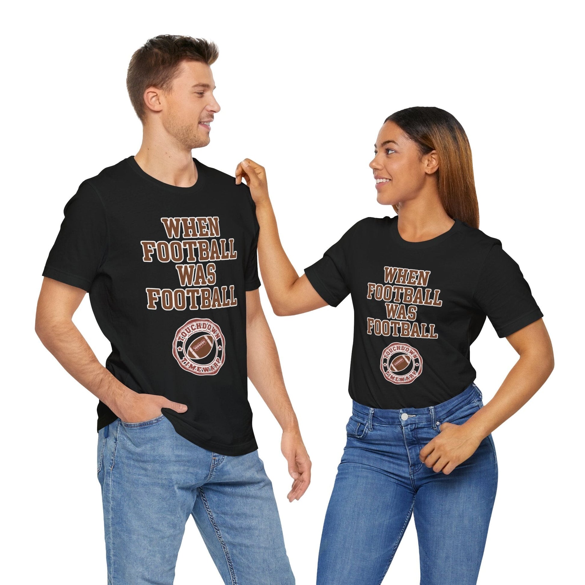 When Football Was Football T-Shirt - Touchdown Timewarp T-Shirt Printify 