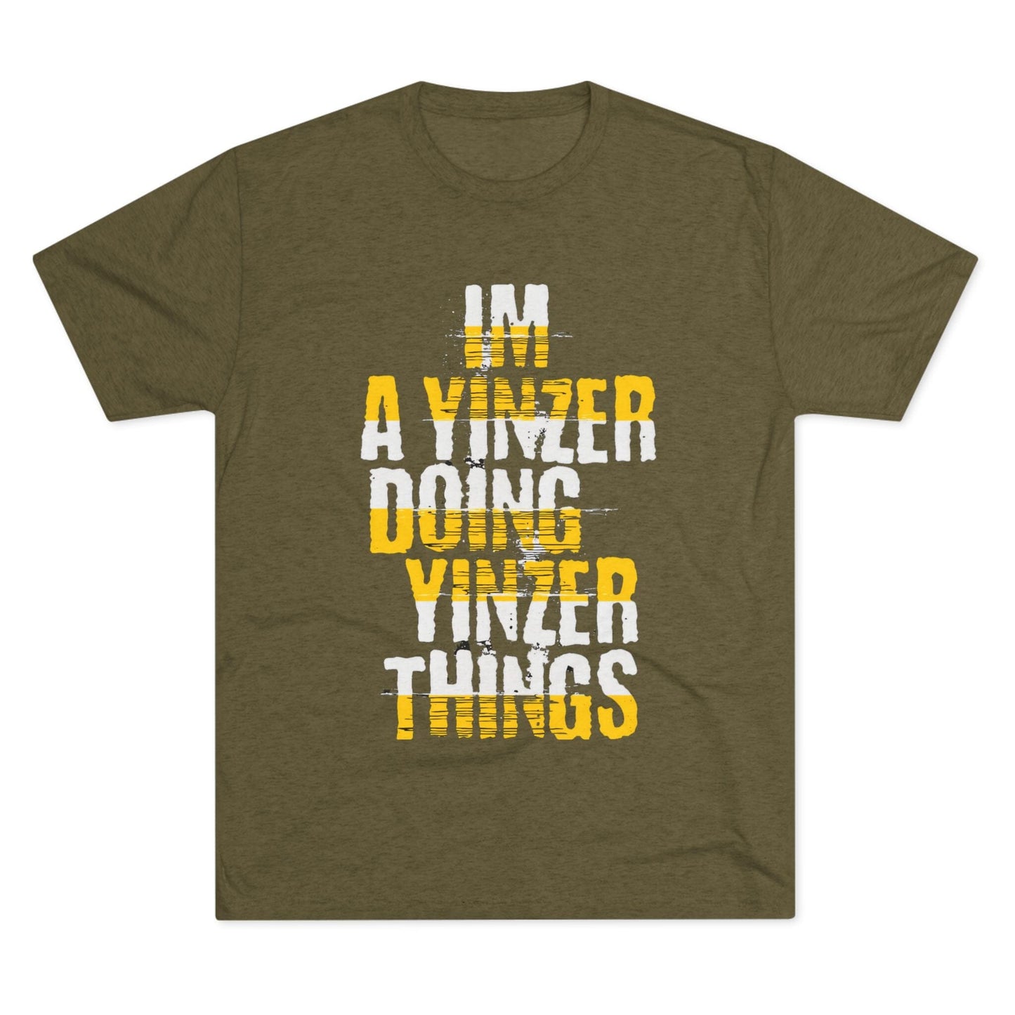 Yinzer Doing Yinzer Things Tee - Pittsburgh Pride Shirt T-Shirt Printify S Tri-Blend Military Green 