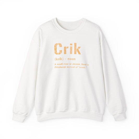Crik Definition Sweatshirt - Pittsburghese Crewneck Sweatshirt Yinzergear S White 
