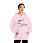 Jagoff Pittsburghese definition hoodie on black hoodie alternate view 11 | Yinzergear