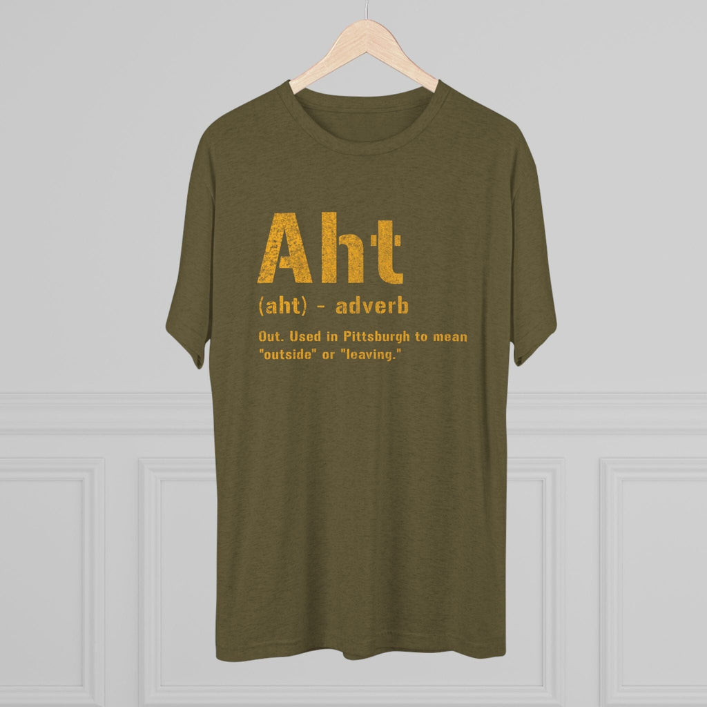 Aht Pittsburghese definition tri-blend tee on black tri-blend tee alternate view 5 | Yinzergear