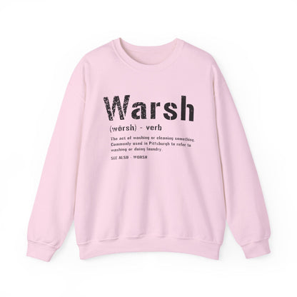 Warsh Sweatshirt - Pittsburghese Crewneck Sweatshirt Yinzergear S Light Pink 