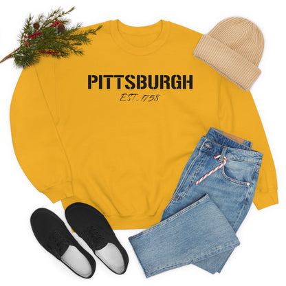Pittsburgh EST 1758 Sweatshirt Sweatshirt Printify 