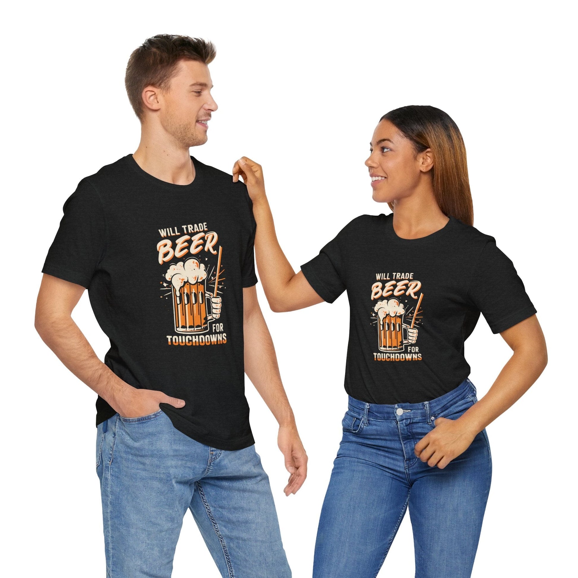 Will Trade Beer For Touchdowns Football T-Shirt - Game Day T-Shirt Yinzergear 