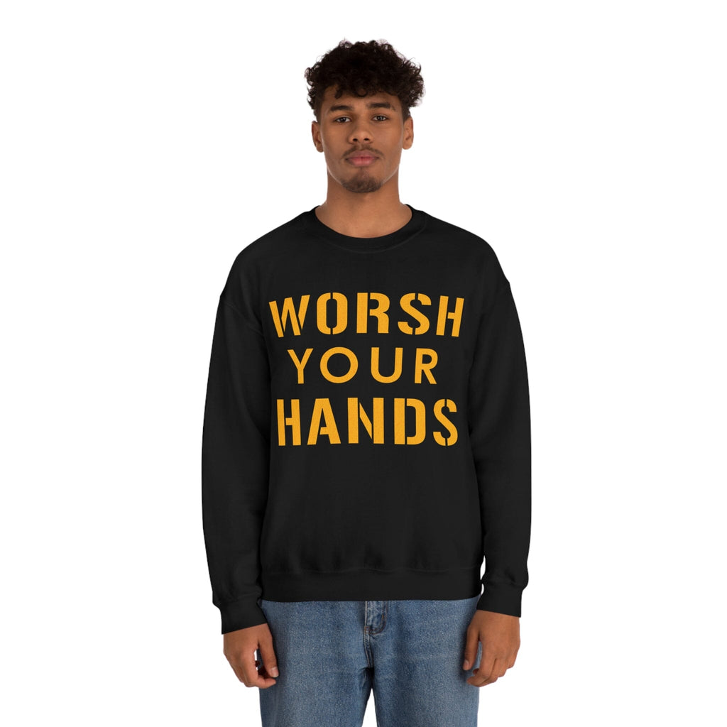 Worsh Your Hands Sweatshirt Pittsburgh sweatshirt product image alternate view 4 | Yinzergear