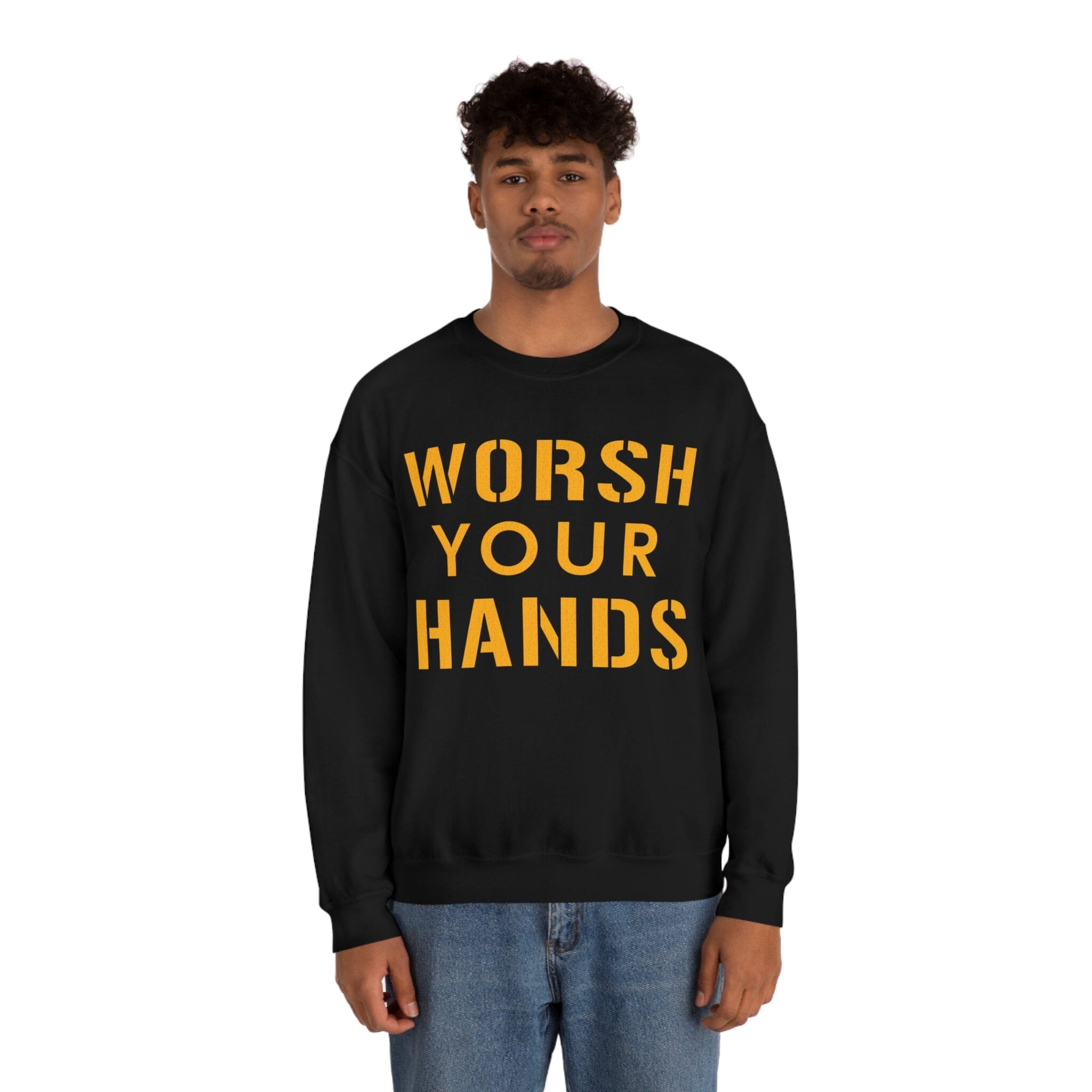 Worsh Your Hands Sweatshirt Pittsburgh sweatshirt product image alternate view 4 | Yinzergear