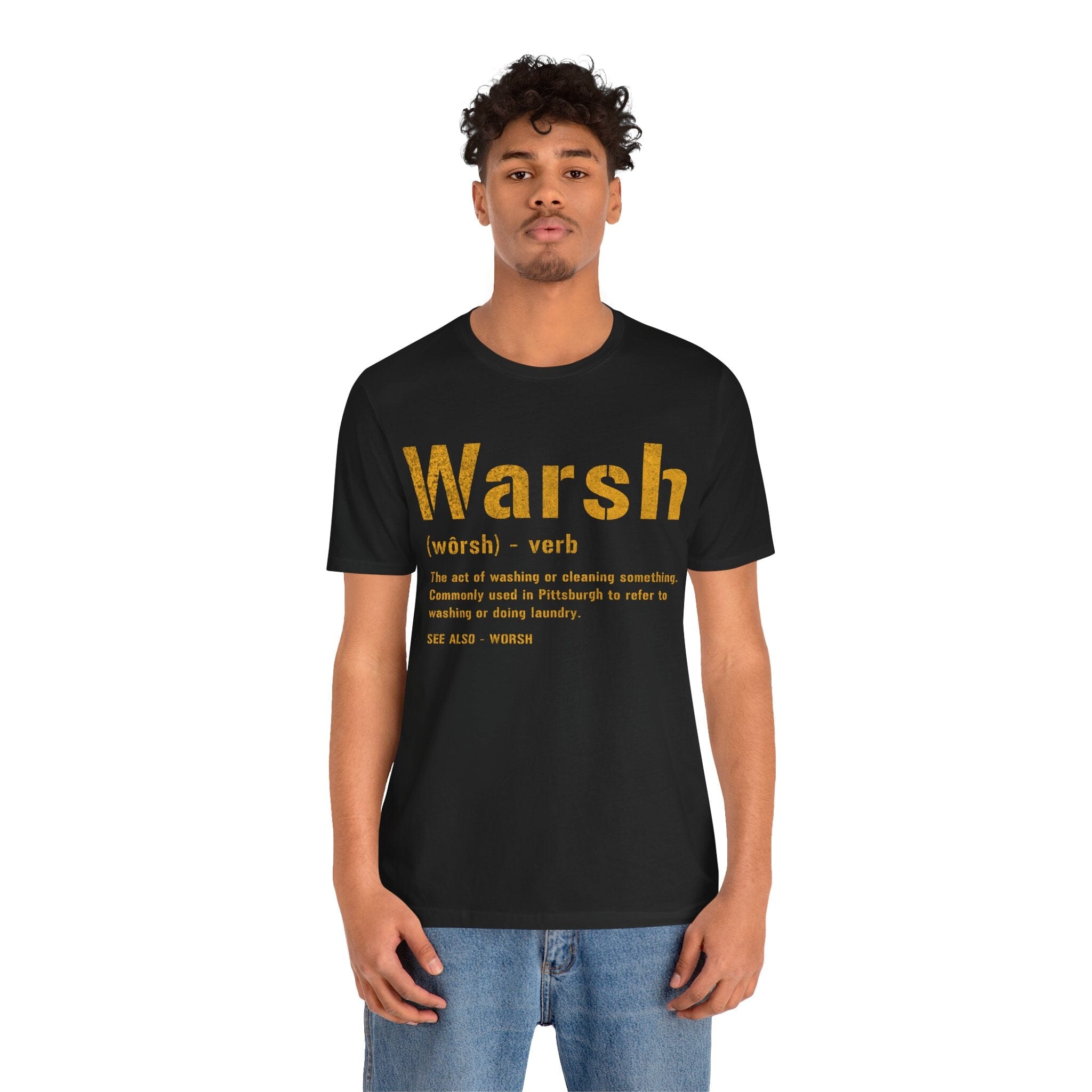 Warsh Pittsburghese definition tee product image alternate view 4 | Yinzergear