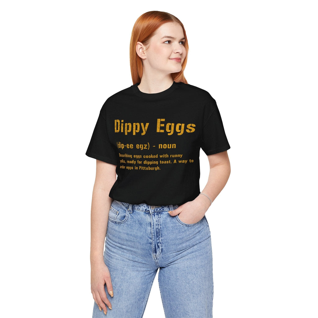 Dippy Eggs Pittsburghese definition tee product image mockup view | Yinzergear