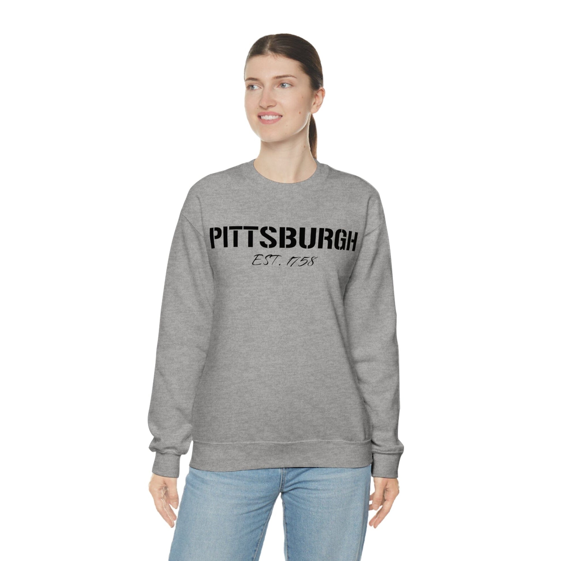 Pittsburgh EST 1758 Sweatshirt Sweatshirt Printify 