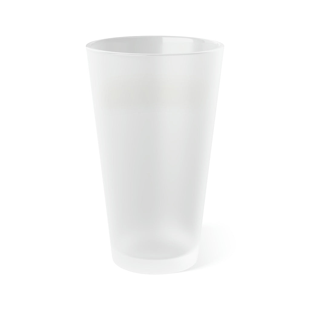 Yinzer Frosted Pint Glass Pittsburgh tumbler front view alternate view 6 | Yinzergear