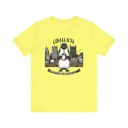 Coffee N'At T-Shirt - Pittsburgh Coffee Lover Gift T-Shirt Printify Yellow S 