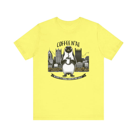 Coffee N'At T-Shirt - Pittsburgh Coffee Lover Gift T-Shirt Printify Yellow S 