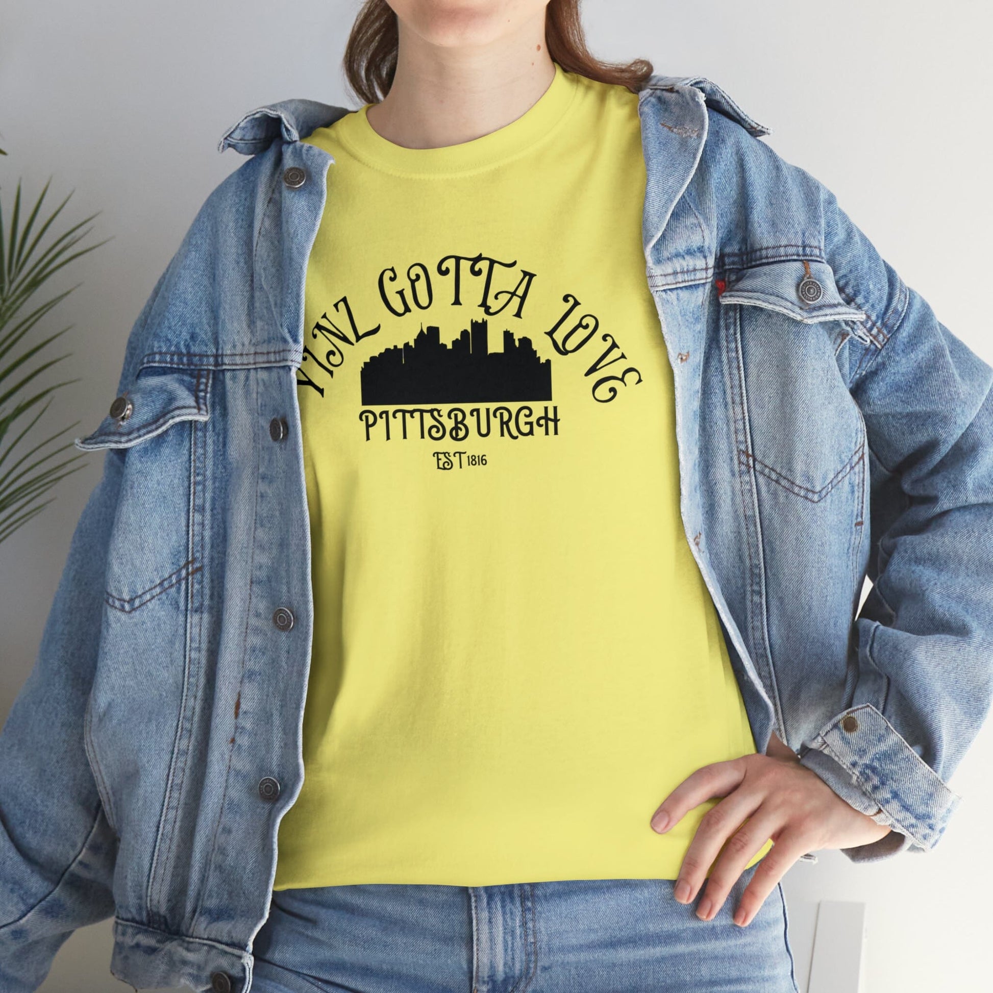Yinz Gotta Love Pittsburgh T-Shirt T-Shirt Printify Cornsilk S 