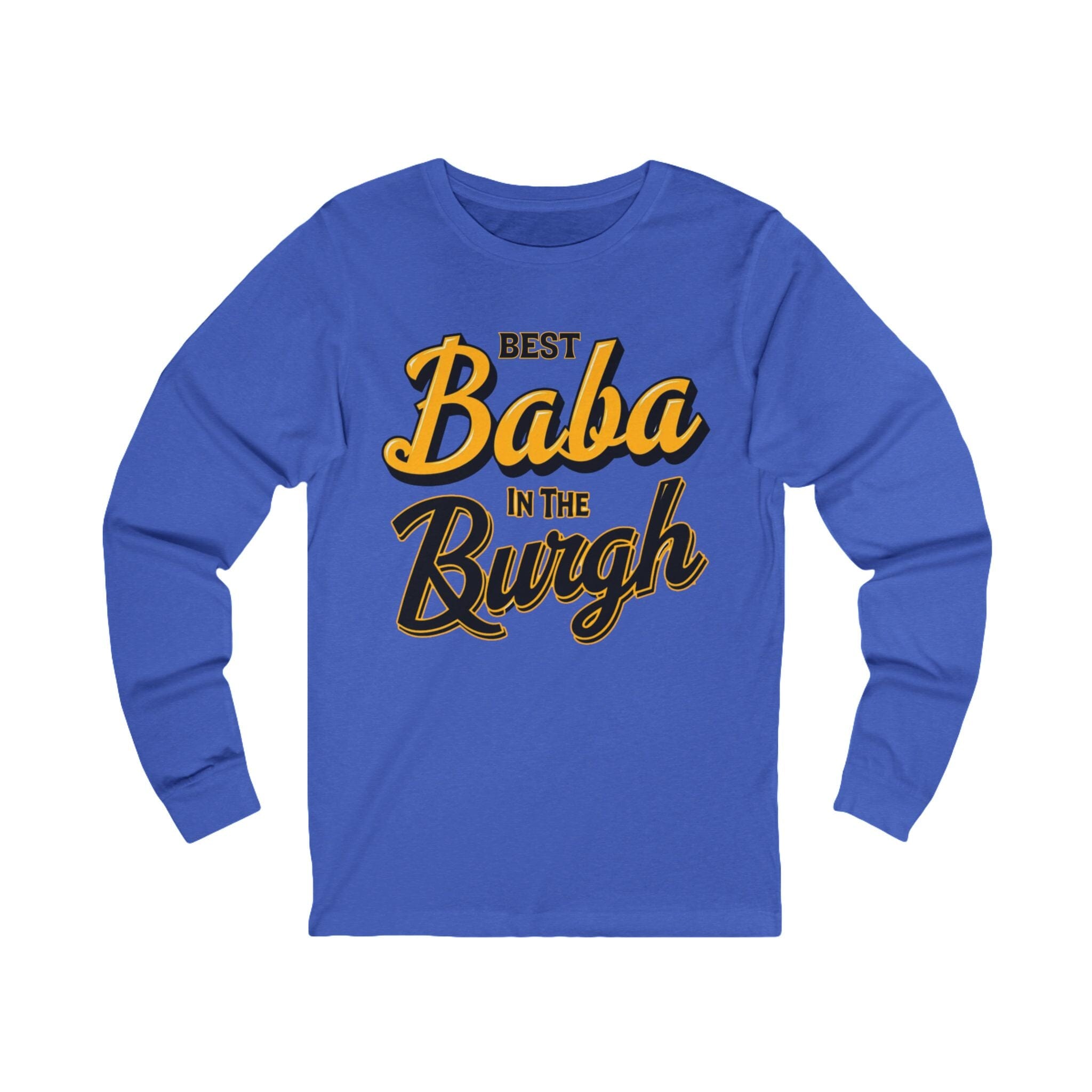 Best Baba in the Burgh Long Sleeve Shirt on royal blue long sleeve shirt | Yinzergear