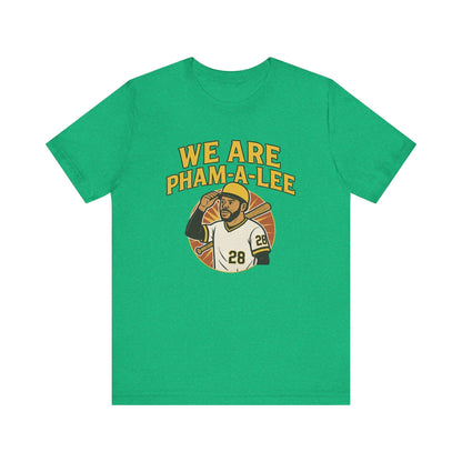 We Are Pham-a-Lee T-Shirt – Tommy Pham Baseball Fan Shirt - Pittsburgh Pirates 1979 Throwback Shirt T-Shirt Yinzergear Heather Kelly S 