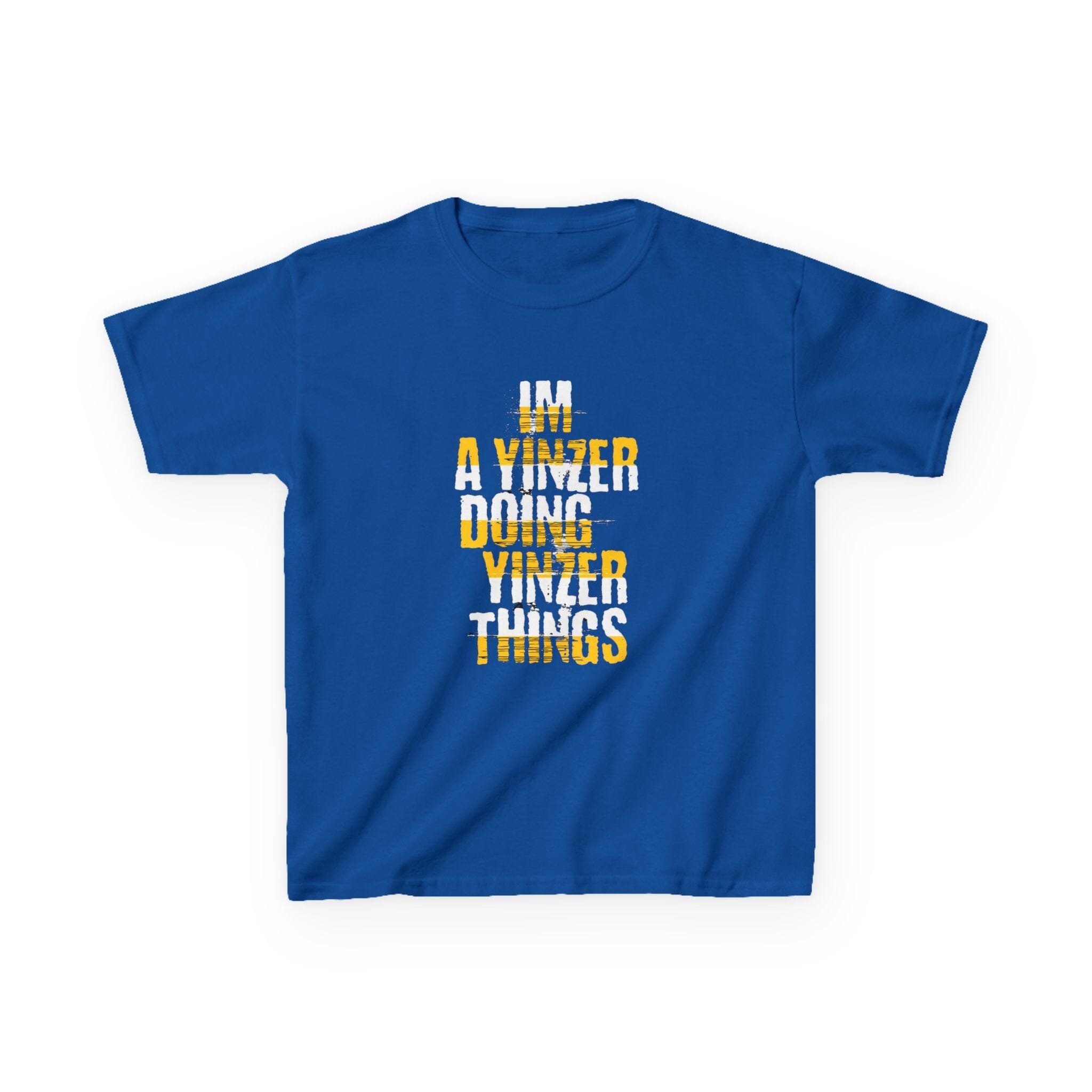 Yinzer Things Kids T-Shirt Pittsburgh kids shirt on royal kids shirt | Yinzergear