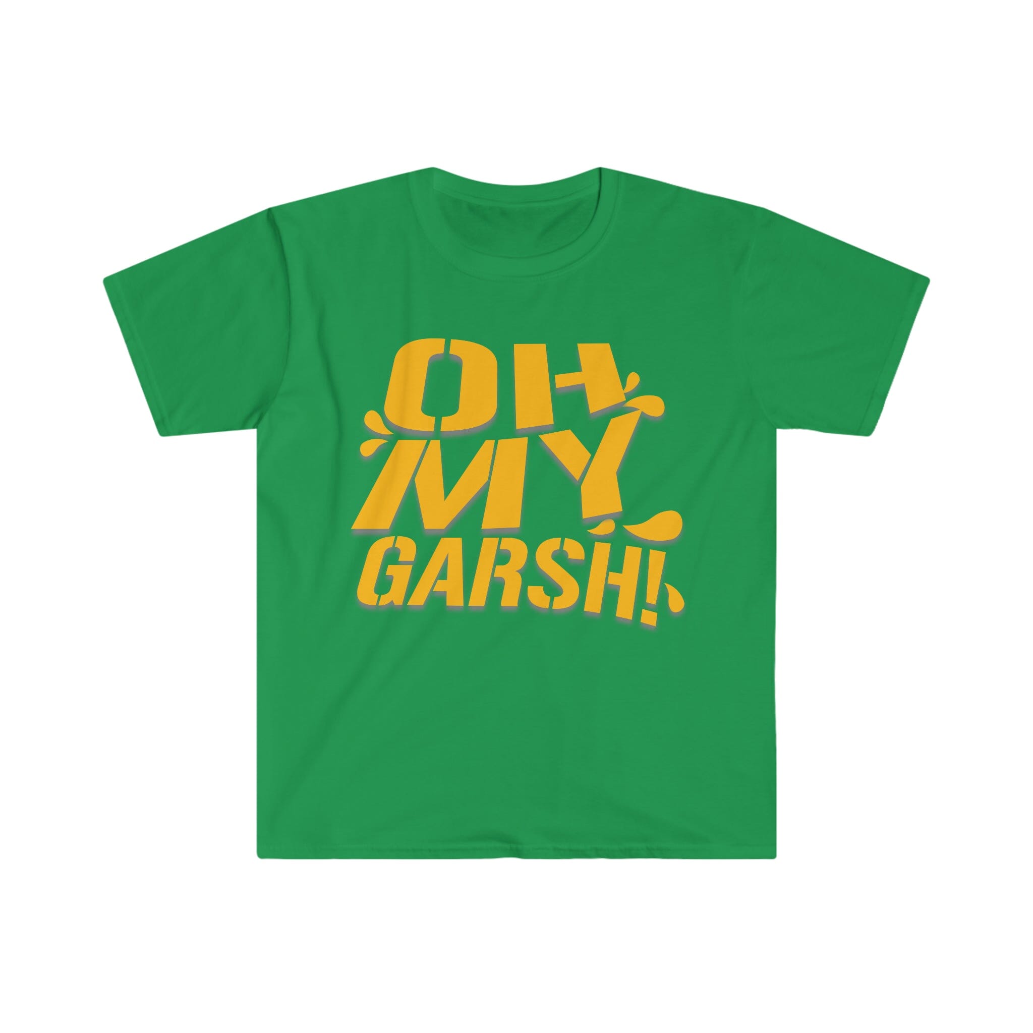 Oh My Garsh T-Shirt Pittsburgh tee on irish green tee | Yinzergear