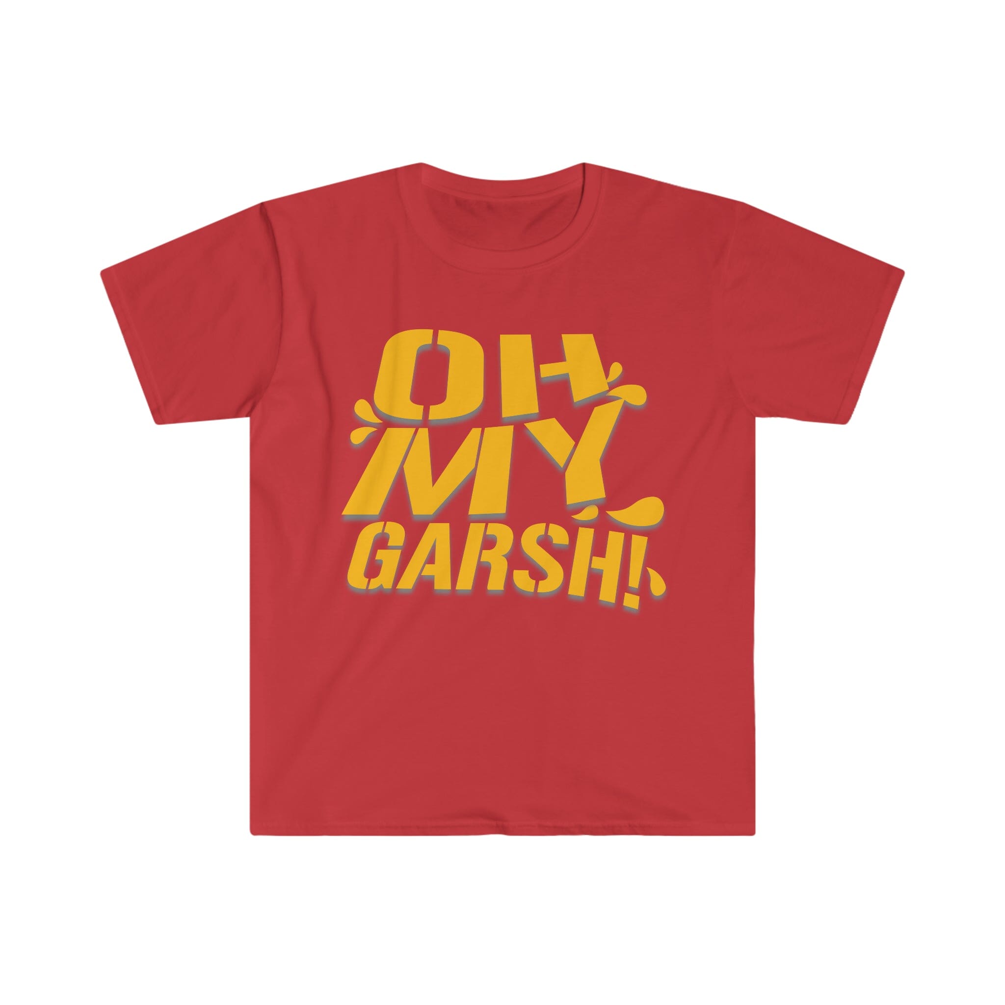 Oh My Garsh T-Shirt Pittsburgh tee on red tee | Yinzergear