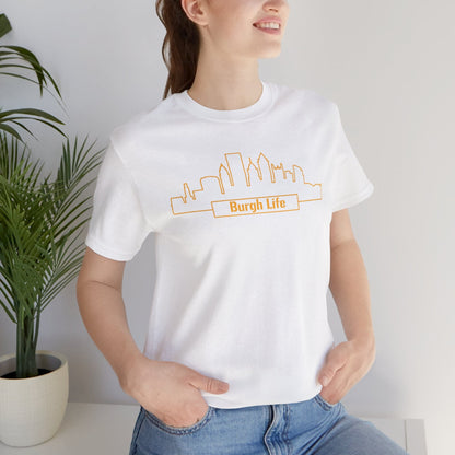 Burgh Life Pittsburgh Skyline Tee - Steel City Shirt T-Shirt Printify White XS 