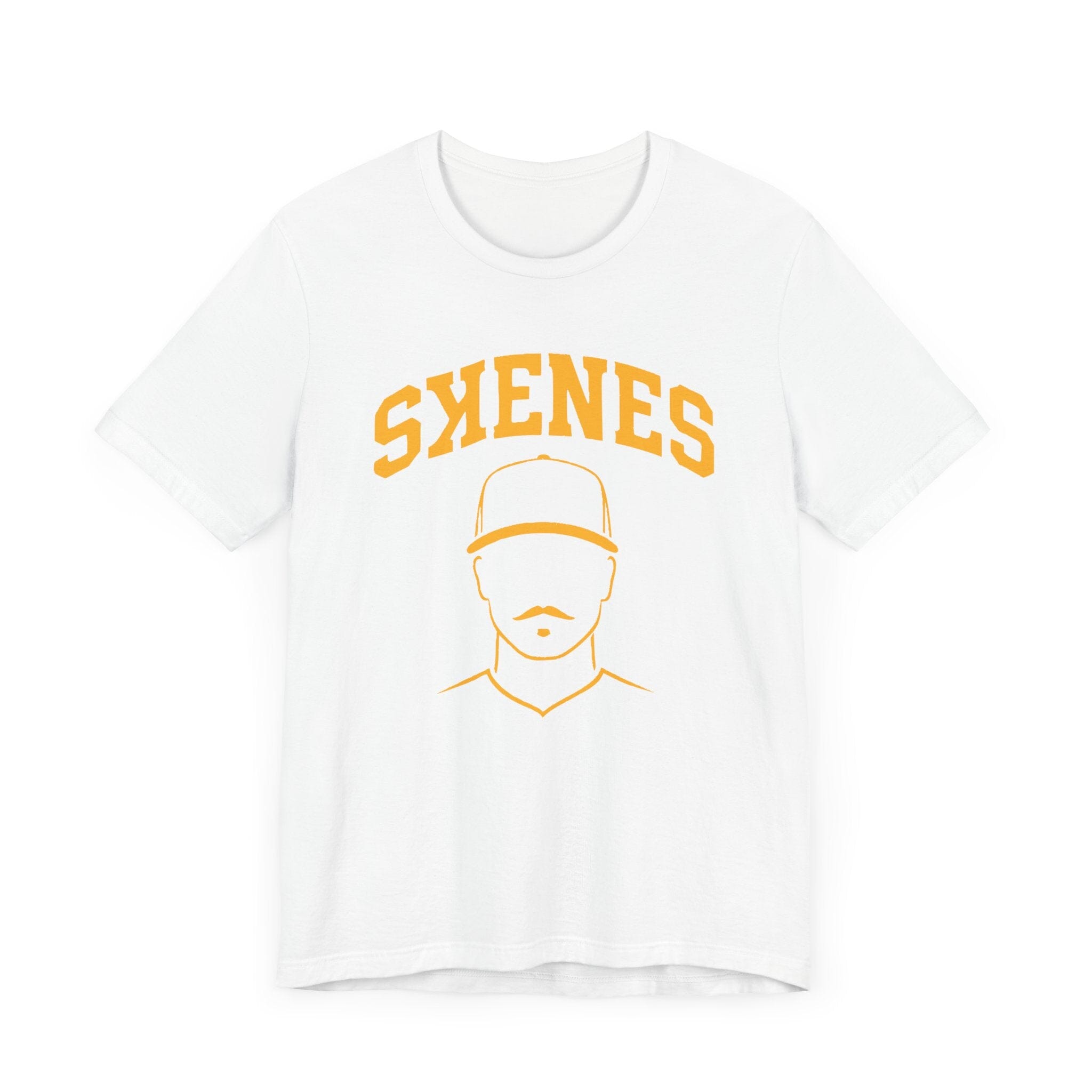 Pittsburgh Pirates Paul Skenes mustache shirt on black tee alternate view 3 | Yinzergear