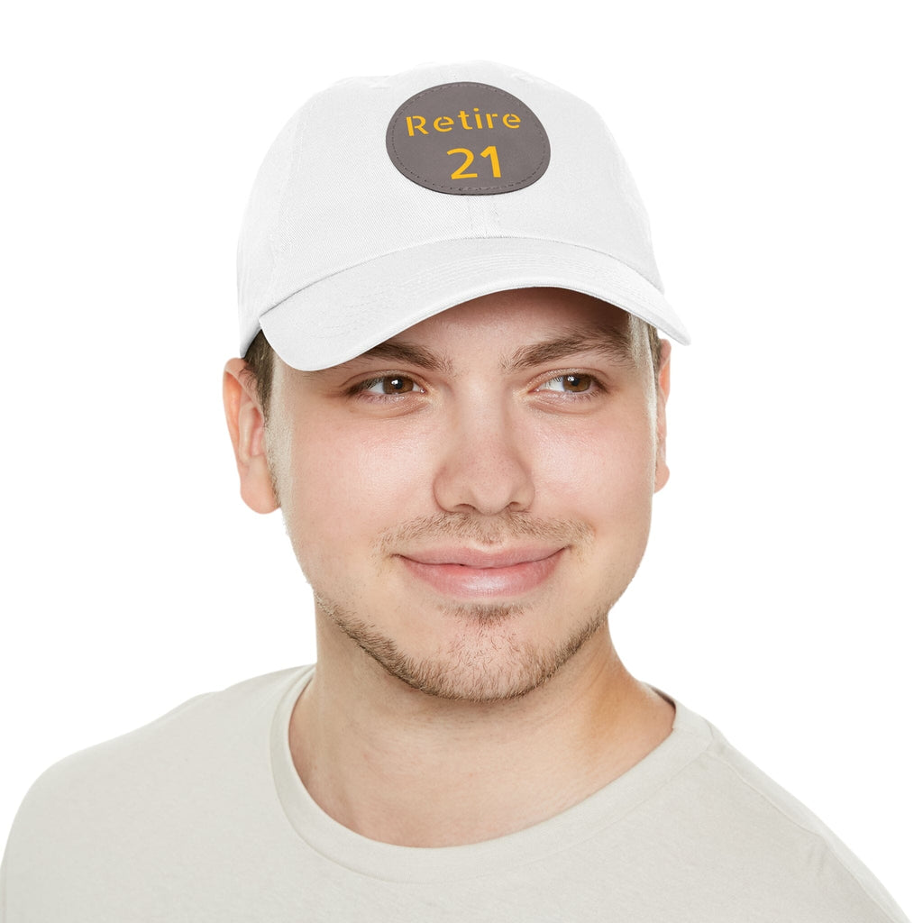 Retire 21 Leather Patch Hat Pittsburgh hat product image alternate view 59 | Yinzergear