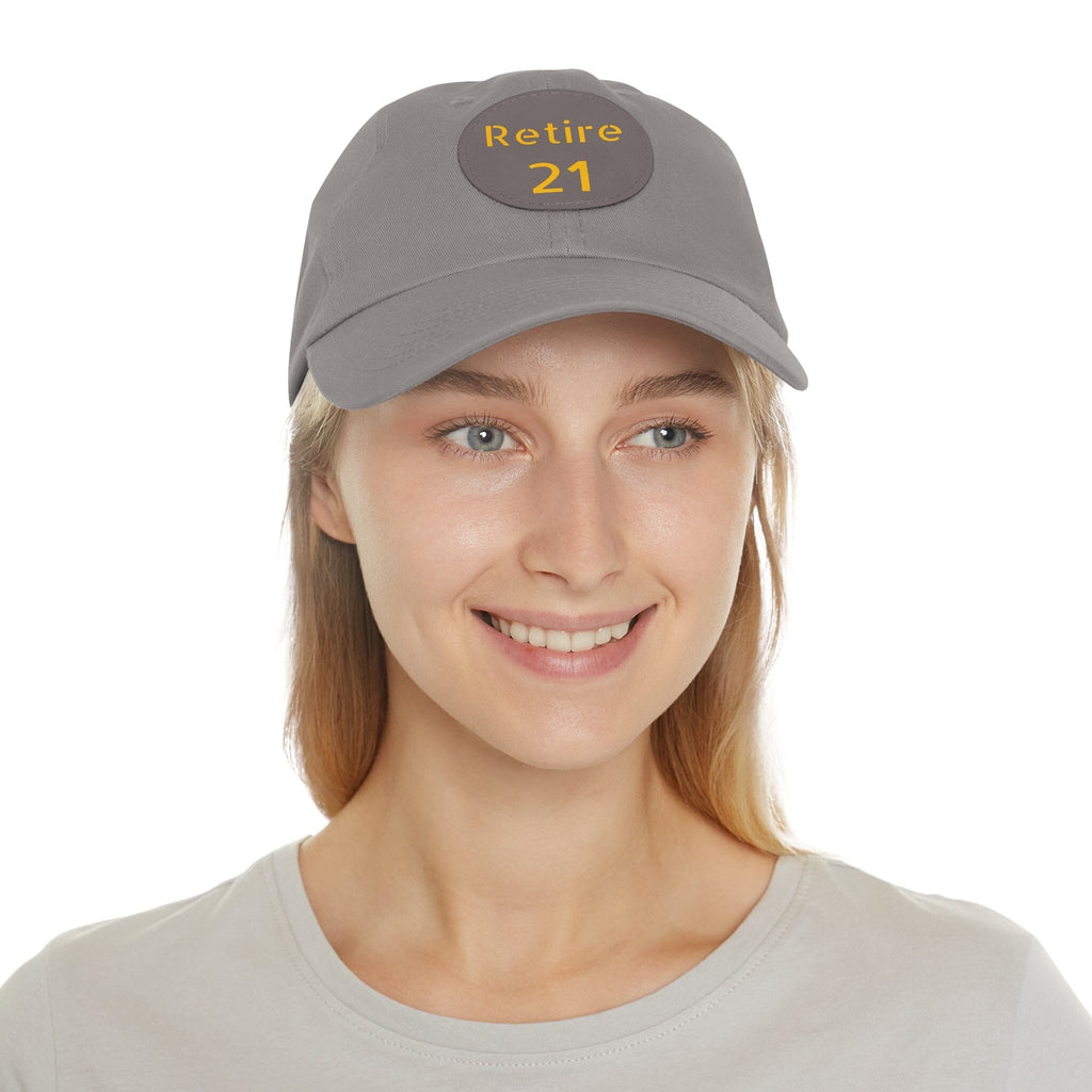 Retire 21 Leather Patch Hat Pittsburgh hat product image alternate view 76 | Yinzergear
