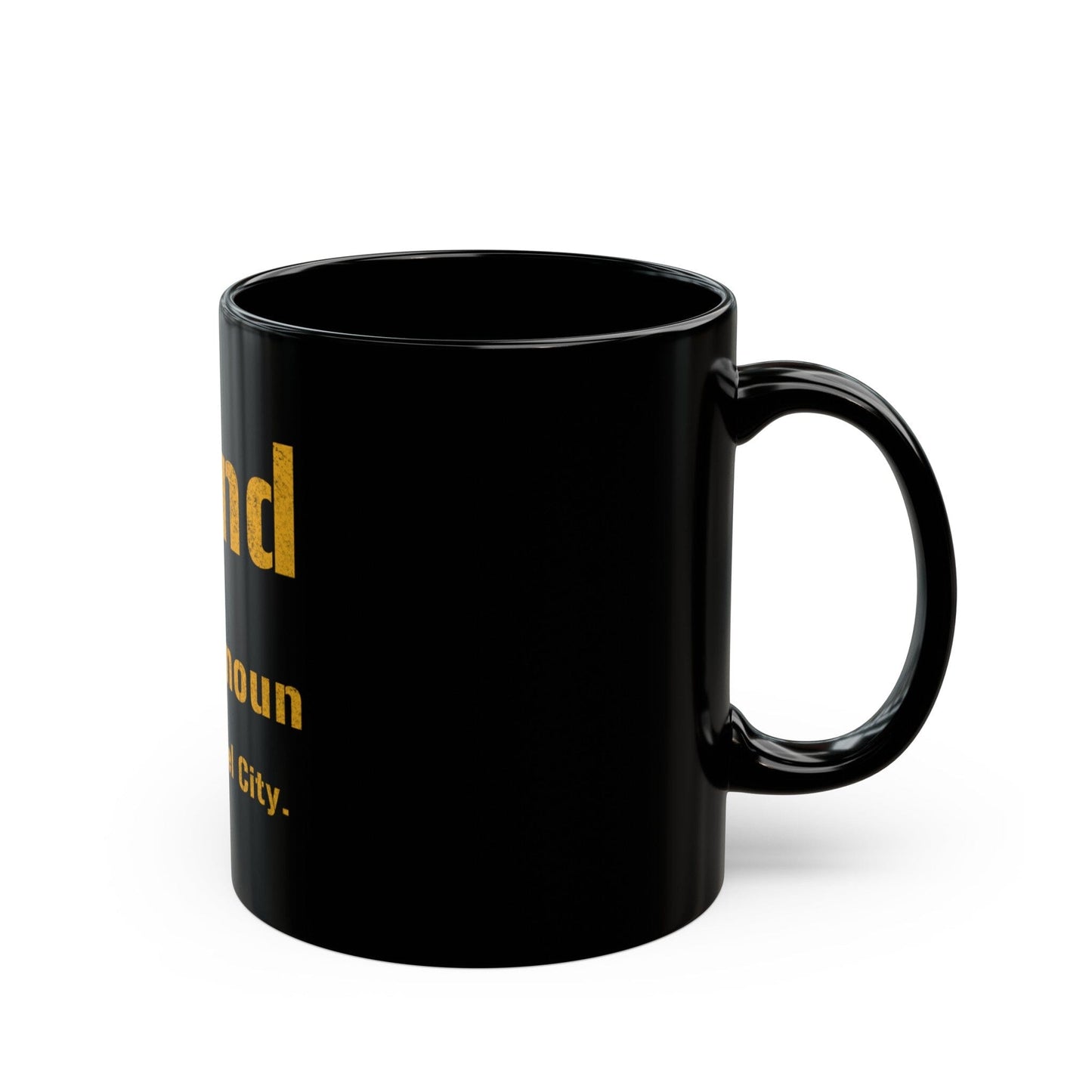 Gumband Coffee Mug Pittsburghese | High-Quality Ceramic Black and Gold 11oz Mug | The Ultimate Yinzer Gift Mug Yinzergear 