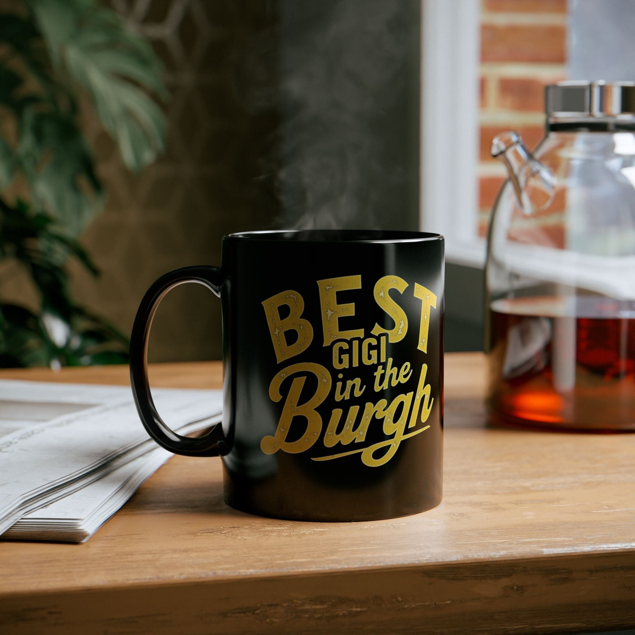 Gigi Pittsburgh coffee mug front view mockup view | Yinzergear