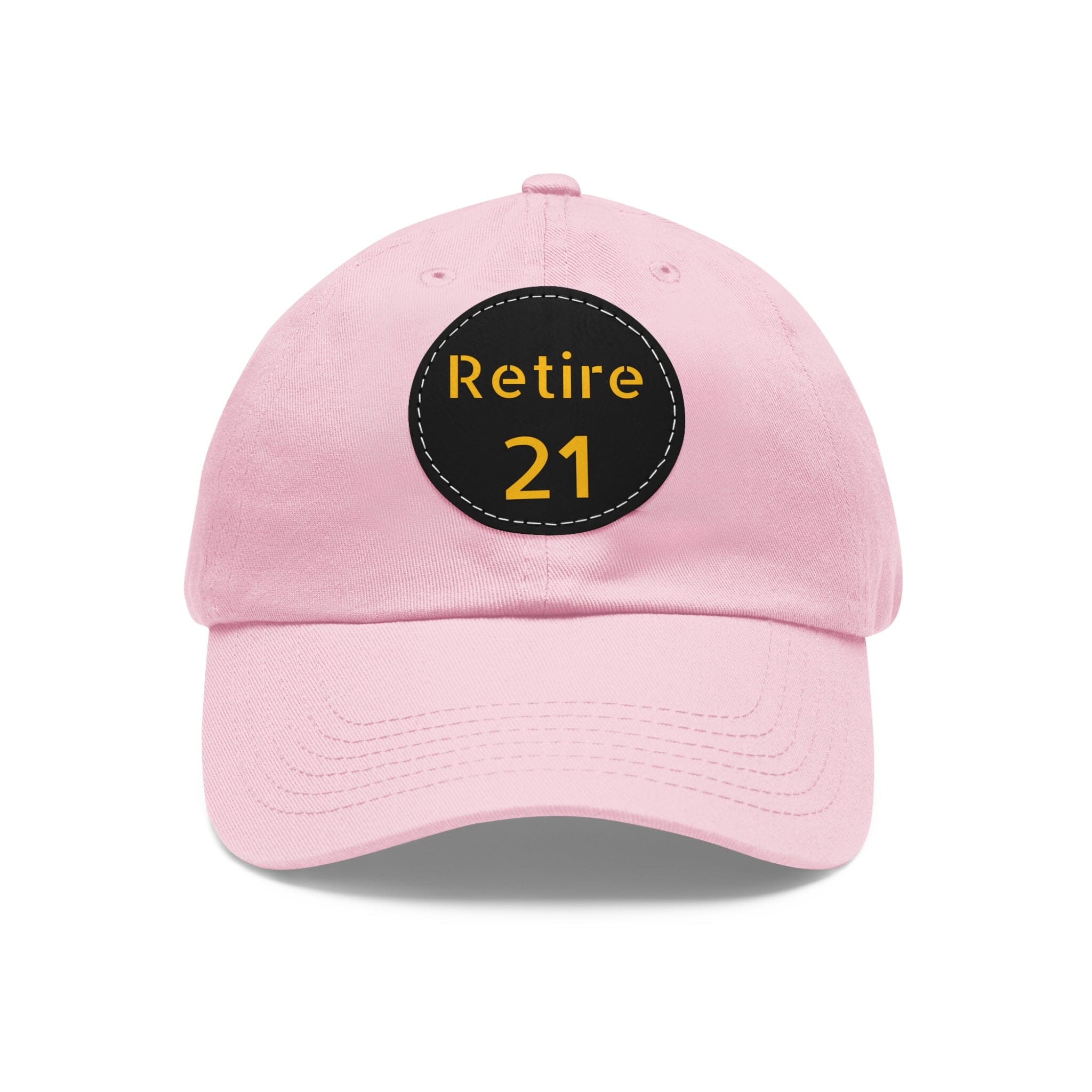 Retire 21 Leather Patch Hat Pittsburgh hat in black alternate view 3 | Yinzergear