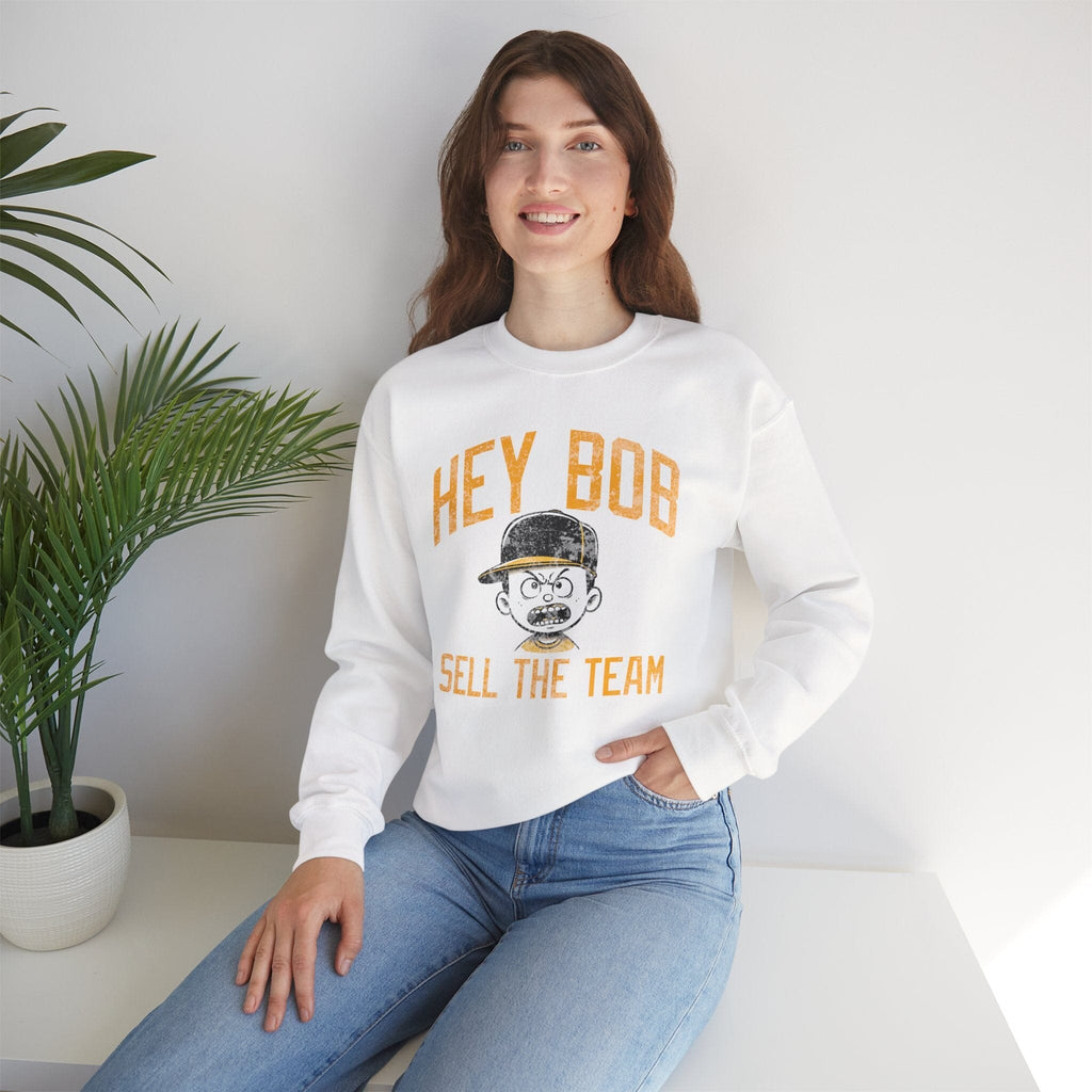 Hey Bob Sell The Team Pittsburgh Baseball Crewneck sweatshirt product image alternate view 3 | Yinzergear