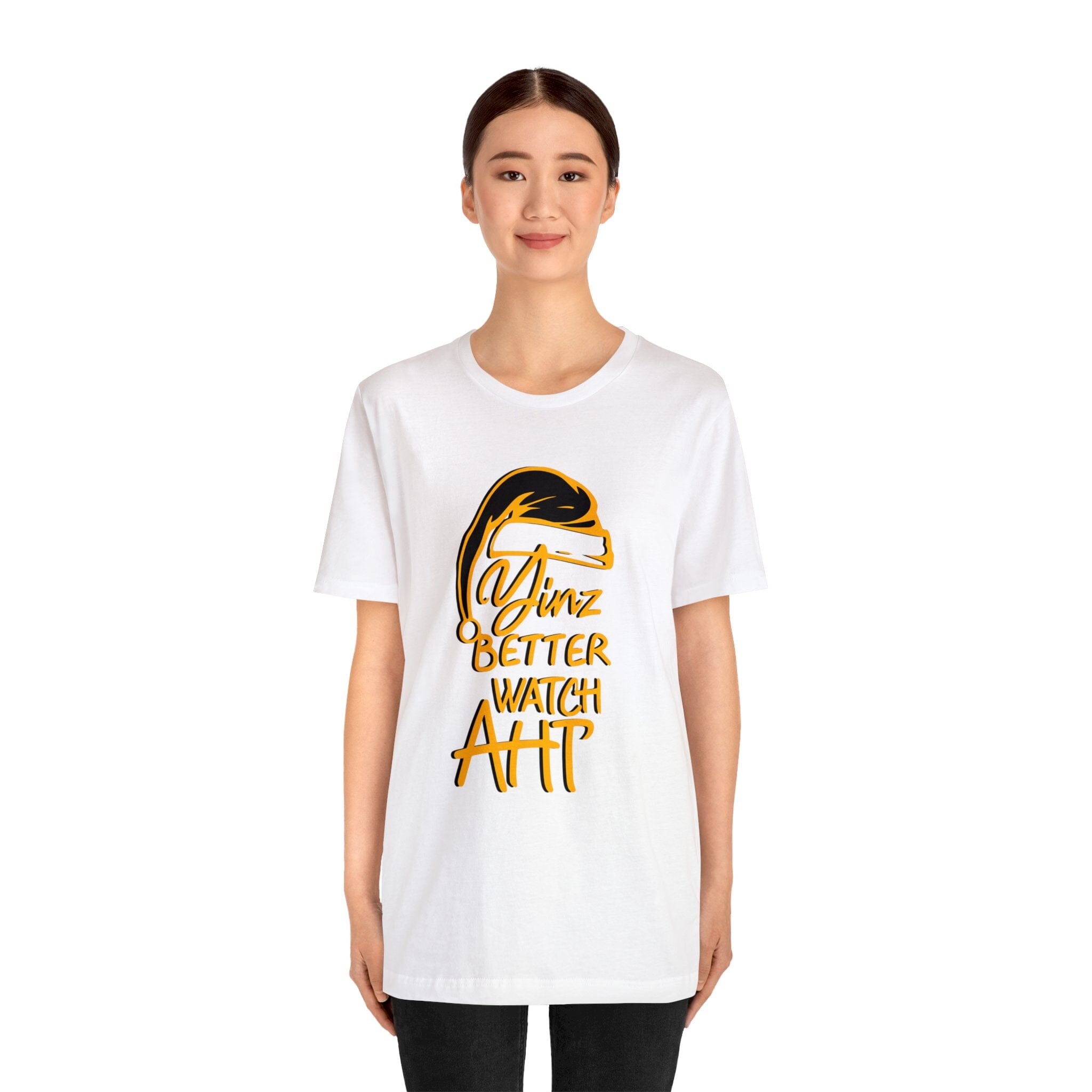 Yinz Better Watch Aht Christmas T-Shirt Pittsburgh tee product image mockup view | Yinzergear