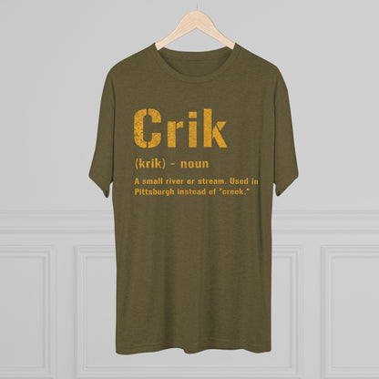 Crik Tri-Blend Tee - Pittsburgh Yinzer Shirt T-Shirt Printify 