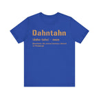 Dahntahn Pittsburghese definition tee on royal blue tee | Yinzergear