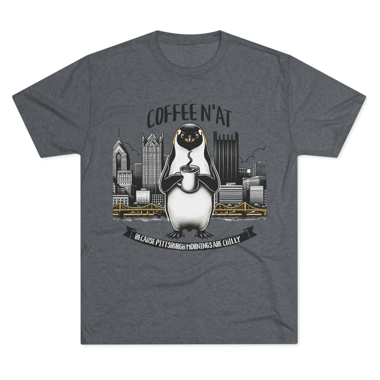 Coffee N'At Tri-Blend Tee - Pittsburgh Coffee Lover Gift T-Shirt Printify S Tri-Blend Premium Heather 